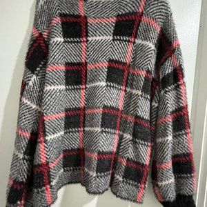 Single Thread Sz. 1X Black/Red/White Sweater